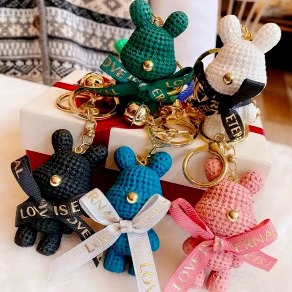 Resin Bunny Eternal Keychain (Assorted Colors) Perfect for Gifting!!! B3